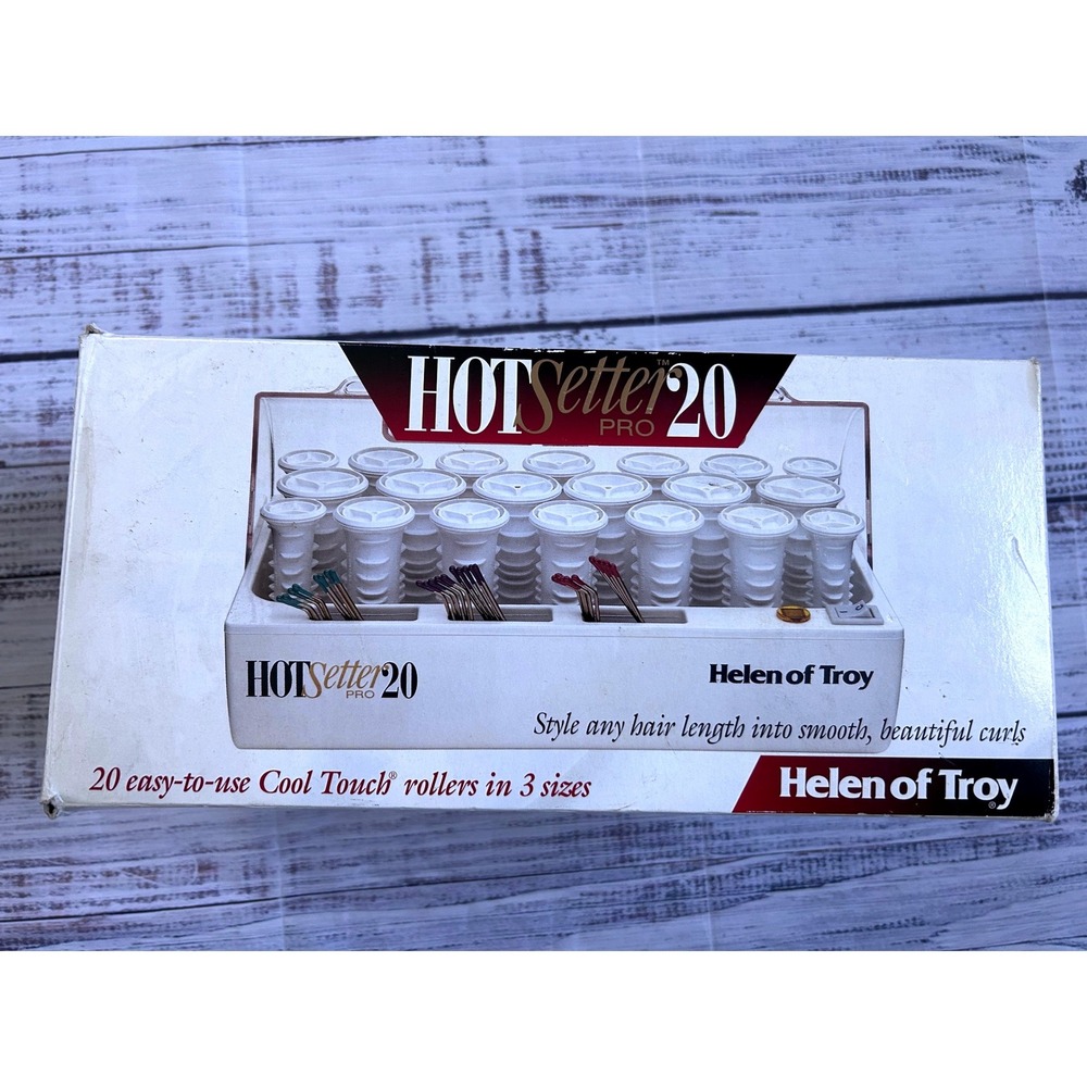 Helen of Troy HotSetter Pro 20 Hair Setter Model 1321 White  Rollers Clips